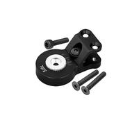 GPM Racing Aluminium 7075 Servo Saver Steering 23T with Built-in Spring for Arrma 1/10 Gorgon 4X2 Mega 550 Brushed Monster Truck-ARA3230 Upgrade Parts - Black