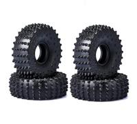 GPM Racing Widen 1.0 inch Nailed Rubber Tires 72mm X 27mm with Foam Inserts for Traxxas 1:18 TRX4M Ford Bronco / TRX4M Land Rover Defender/Axial 1:24 SCX24 Deadbolt / SCX24 Jeep Wrangler Upgrades