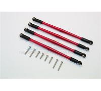 GPM Upgrade Parts For Traxxas E-Revo Brushless/Summit/Revo/Revo 3.3 Aluminium Front Steering And Rear Supporting Links - 4Pcs Set Red
