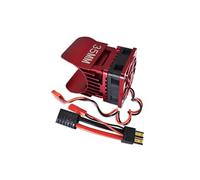 GPM Upgrade Parts for Traxxas TRX-4 Trail Defender Crawler/TRX-6 Merc-Benz G63 Aluminium 35mm Motor Heatsink with Cooling Fan - 1 Set Red