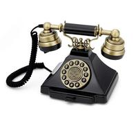 GPO Duke Telefono a Quadrante Push Button, Stile Retrò, Nero