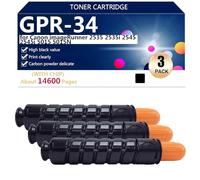 GPR-34 Cartuccia Toner Compatibile per Canon imageRUNNER 2535 2535i 2545 2545i 5015 5015N Stampanti, Stampa ad alto Volume,Black-3 pack