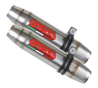 G.P.R. Sistema di scarico Deeptone Inox Mid-Line Ducati 996 S/SPS 1998-2001 Omologato Argento