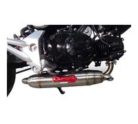 Gpr Exclusive Deeptone Inox Reverse Msx/grom 125 13-17 Cat Homologated Full Line System Argento Homologated
