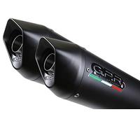 GPR EXHAUST SYSTEM Y.78.FUNE Coppia Terminali Omologati con Raccordo compatibile con YAMAHA XT 660 X-R 2004/14 Furore Nero Posizione Sottocoda