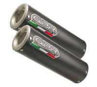 G.P.R. Silenziatore omologato M3 Titanium Double per Ducati Monster 796 10-14 Nero