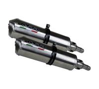 G.P.R. Silenziatore omologato Slip-On Satinox Dual per Yamaha TDM 900 2002-2014 Argento