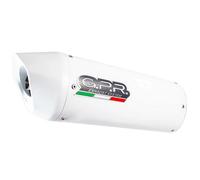 G.P.R. Scarico Albus Ceramic per KTM LC8 950 Adventure-S 2003-2007 Omologato Bolt-on Bianco
