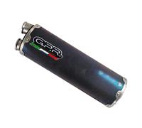 G.P.R. Terminale di scarico Dual Poppy per Benelli TRK 502 E5 2021-2022 Omologato Argento