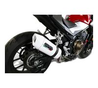 Gpr Exhaust Systems Albus Evo4 Honda Cb400 X 2016-2018 E4 Oval Homologated Slip On Muffler Argento Homologated