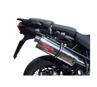 G.P.R. Scarico Trioval per Triumph Tiger 800 2011-2016 Omologato Slip-on Argento