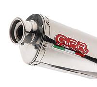GPR Italia GU.29.TRI Terminale Omologato con Raccordo Compatibile con MOTO GUZZI STELVIO 1200 4V 2008/10 Trioval