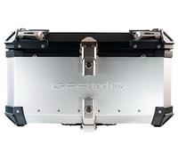 GPR Tech Compatibile con 800 MT Sport 2022/2023 e5 Top Case ALPI-Tech 55 LT. Argento Top Case in Alluminio, Colore Argento con Piastra specifica Inclusa Capacità litri 55