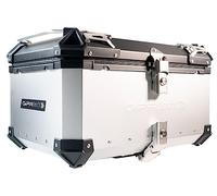 GPR Tech Compatibile con G 310 GS 2017/2021 E4 Top Case ALPI-Tech 45 LT. Argento Top Case in Alluminio, Colore Argento con Piastra specifica Inclusa Capacità litri 45