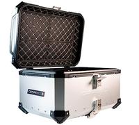 GPR Tech Compatibile con Norden 901 2022/2023 e5 Top Case ALPI-Tech 45 LT. Argento Top Case in Alluminio, Colore Argento con Piastra specifica Inclusa Capacità litri 45
