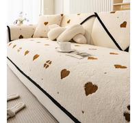 GPRL Copridivano Antiscivolo in Velluto per Divani A 1 2 3 O 4 Posti E Divani Angolari Offre Calore E Comfort per Soggiorni E Cuscini da Finestra(90 * 160cm)