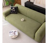 GPRL Copridivano Elasticizzato Ad Alta Elasticità per Divano A 3 Posti in Tessuto Jacquard per Il Soggiorno E Adatto A Cani E Altri Animali Domestici,Verde(70 * 70cm)