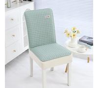 GPRL Coprisedie da Pranzo Bicolore Coprisedie Trapuntati Verde E Crema con Cinturino Elastico Protezioni Elastiche per Sedie per Cucina Sala da Pranzo Arredamento per La Casa