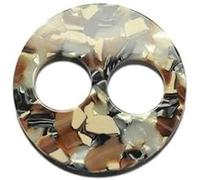 GPRTPL Sciarpa di seta rotonda in acido Fibbia diametro 50MM e interno 20MM Fibbia per cintura in resina Sciarpa di seta Clip Fibbia in vita Maglietta Fermacravatta per donna-0198 Granito