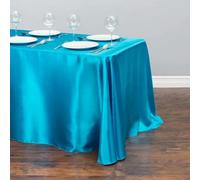 GPRTPL Tovaglia in raso Tovaglia sovrapposta Matrimonio Natale Compleanno Eventi Banchetto Arredamento Casa Tavolo da pranzo-Turchese-145x320cm(57x126inch