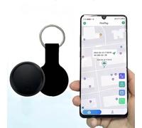 GPS Bluetooth Smart Tag Tracker con App Adatto per Animali Domestici Bambini Auto Chiavi Zaini Valigie Tracce Ovunque Sia Android IOS Compatibile con Supporto in Pelle Impermeabile Facile Trovare Nero