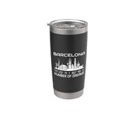 GPS coordinate Spagna Vacanze Catalogna Skyline Barcellona Bicchiere termico in acciaio inox doppia parete