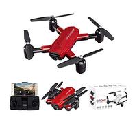GPS Drone with Camera FPV Quadcopter Live Video 5GHz Foldable Arms RC Drones for Beginners Adults (Color : Red Size : 1080P)(4K White)