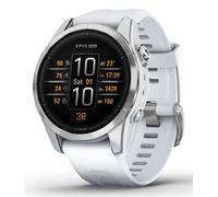 Orologio smartwatch Garmin epix Pro (Gen 2) edizione standard 42 mm argento con cinturino bianco
