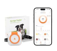 GPS per cani, GPS gatto modello Min Localizzazione in tempo reale, Tracker di Attività e Salute del tuo Cane, con Recinto Digitale e Notifiche, Cronologia delle posizioni, Impermeabile IP67, Bianco