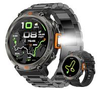 GPS Smartwatch Militare Uomo Impermeabile 3ATM con Torcia LED Bussola