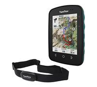 TwoNav Terra + Pulsometro torace, GPS con schermo wide da 3,7 pollici per montagna, escursionismo, MTB, bicicletta con carte incluse. Colore Turchese