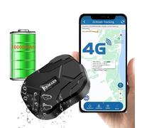 GPS Tracker 4G con SIM Integrata, 10000mAh 150 Giorni Standby, Impermeabile IP65 Anti-Furto, Localizzatore GPS con Geo-Fence Alarm App Tracking in Tempo Reale, per Auto/Camion/Moto/Nave/Flotta