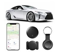 GPS Tracker Auto, [Certificato MFi] Dispositivo di localizzazione auto compatibile con Apple Find My (iOS Only), dispositivi di localizzazione del veicolo senza costi mensili, tracker