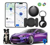 GPS Tracker per Auto, Magnetica Localizzatore GPS Senza Abbonamento Compatibile con Android e iOS, Air Tracker con Custodia Magnetica Impermeabile per Auto/Moto/Bicicletta