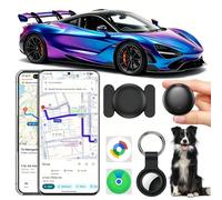GPS Tracker per Auto, Magnetica Localizzatore GPS Senza Abbonamento Compatibile con Android e iOS, Air Tracker con Custodia Magnetica Impermeabile per Auto/Moto/Bicicletta (nero)