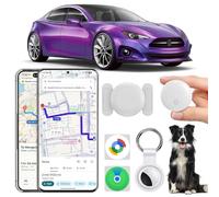 GPS Tracker per Auto, Magnetica Localizzatore GPS Senza Abbonamento Compatibile con Android e iOS, Air Tracker con Custodia Magnetica Impermeabile per Auto/Moto/Bicicletta