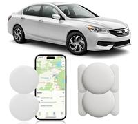 GPS Tracker per Auto, Magnetico Nascosto Localizzatore Gps Senza SIM senza abbonamento, Auto Localizzatore Compatibile con Apple Find My App(IOS) per Bambini, Animali Domestici (2 bianco)