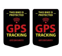 GPS Tracking, 2 adesivi per bicicletta, colore nero, resistenti alle intemperie, ai raggi UV