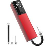 GPUTEK Pompa a sfera elettrica intelligente portatile, gonfiaggio veloce della palla con manometro preciso e display LCD digitale per calcio, basket, pallavolo (2 aghi e 1 ugello)