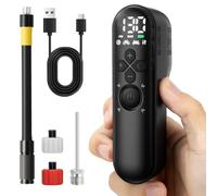 GPUTEK Pompa per Bicicletta Elettrica, Accessori per Bicicletta 130 PSI Mini Bicycle Pump con Manometro Digitale, Spegnimento Automatico con valvola Presta e Schrader