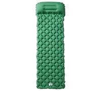 GPUTYGHN Materasso gonfiabile da campeggio, verde, spessore 6 cm | nylon 40D con TPU, impermeabile, cuscino integrato, facile da gonfiare, borsa per il trasporto inclusa