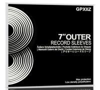 GPXIIZ Buste Vinili Addensate 45 Giri Esterne - 50x Custodie Trasparenti in Polietilene Premium, 100μ Spessore, Resistenti a Sfiocchi e UV, Idonee per LP 7" e Proteggono 1-4 Copertine - 190 * 190mm