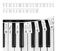 GPXIIZ Guida alle Note del Pianoforte per Principianti | Adesivi Rimovibili per Tastiere di Pianoforte Etichette di Note per 61 tasti | Non c'è Bisogno di Adesivi | Riutilizzabile