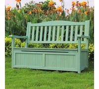GQMYCDM Panca Portaoggetti da Esterno, Contenitore da Patio, con Braccioli e Schienali, Mobili da Giardino, Panca Resistente alle Intemperie, per Giardino, Casa, Patio, Piscine(Green)