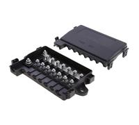 GQSHEIIRU Scatola dei fusibili a circuito a 7 vie DC 32 V per auto, barca, auto, portafusibili Midi con