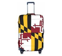 GQSZCYHLKL Bandiera del Maryland valigia cover elegante protettiva da viaggio con stampa fronte/retro, design elastico per una vestibilità sicura e protezione dai graffi, bianco, XL
