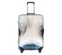 GQSZCYHLKL Blue Eyes Wolf - Custodia protettiva per valigia da viaggio con stampa su entrambi i lati, design elastico per una vestibilità sicura e protezione dai graffi, bianco, S
