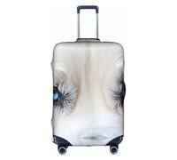 GQSZCYHLKL Blue Eyes Wolf - Custodia protettiva per valigia da viaggio con stampa su entrambi i lati, design elastico per una vestibilità sicura e protezione dai graffi, bianco, S