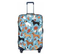 GQSZCYHLKL Border Collie Florals - Custodia protettiva da viaggio elegante con stampa su entrambi i lati, design elastico per una vestibilità sicura e protezione dai graffi, bianco, L