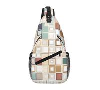 GQSZCYHLKL Borsa a tracolla casual da uomo con stampa in marmo oro rosa con design multi-tasca - Borsa frontale leggera e spaziosa per viaggi, lavoro e uso quotidiano, Nero , Taglia unica